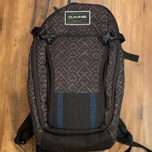 Dakine Black Geometric Backpack with Blue Accents